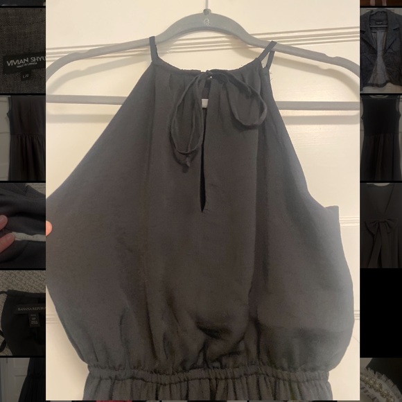 Banana Republic Black and White High Low Dress - Picture 4 of 4